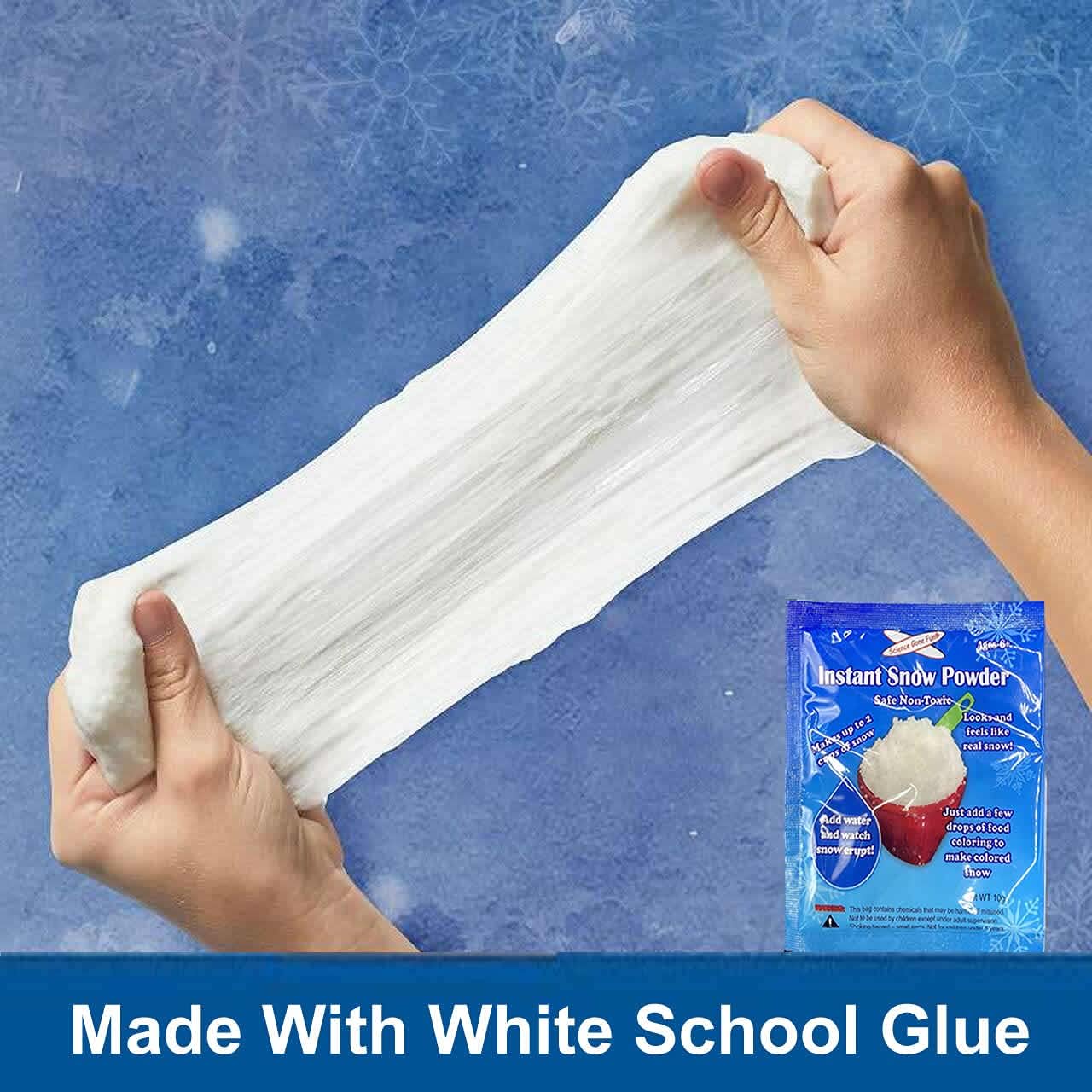 Science Gone Fun 40 Packs of Instant Snow Powder - Makes About 160 Cups of Fluff Artificial Snow, for Christmas Village Displays, Holiday, Decoration Winter Crafts, and Great Stocking Stuffers