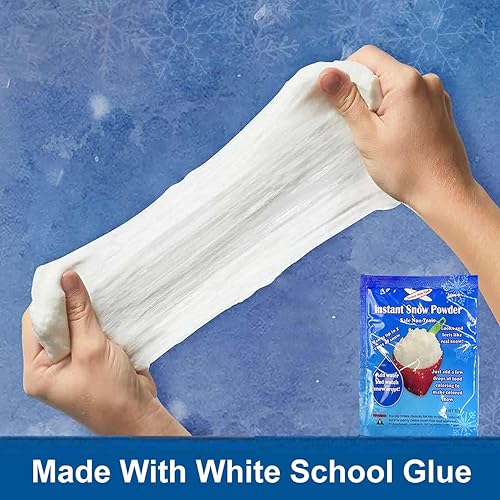 Miniatura 8 de Crea más de 40 tazas de nieve sintética esponjosa 20 paquetes de polvo de nieve instantánea Science Gone Fun (0.35 oz cada uno)