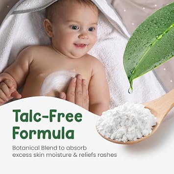 Mother Sparsh Plant Powered Dusting Powder for Babies - 200g | Talc Free Baby Powder with Corn Starch & Oat Powder