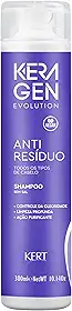 Keragen, Shampoo para cabelos, Anti resíduo, Para todos os tipos de cabelos, Sem sal, Evolution, 300ml, Roxo