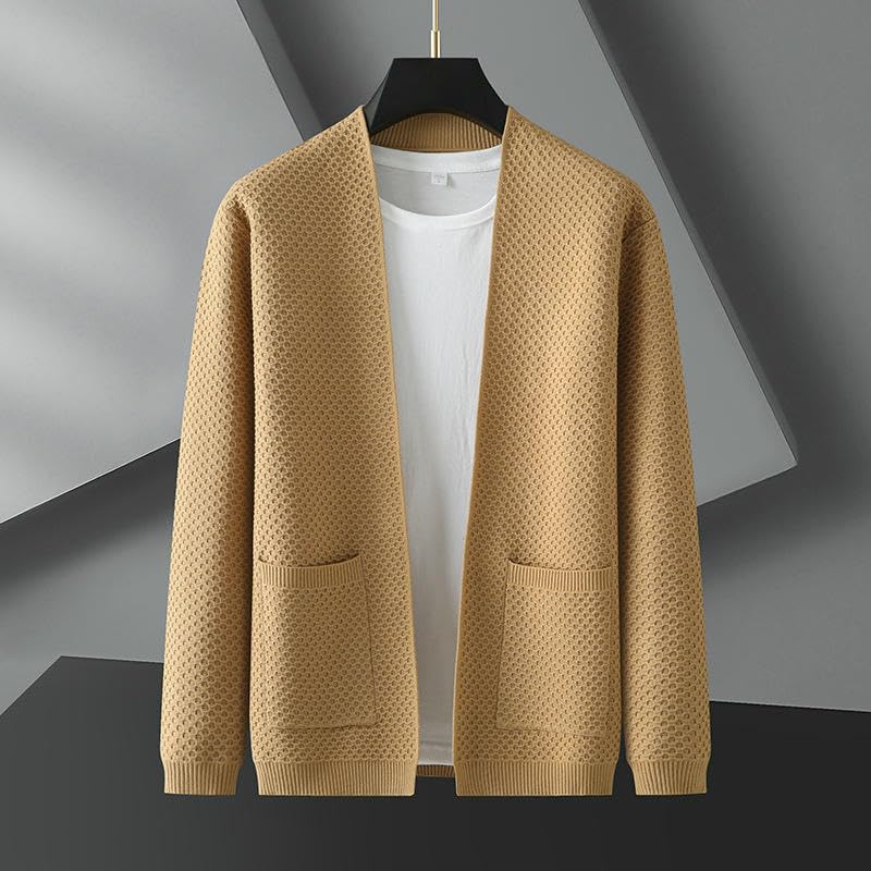 Autumn Winter Men's Casual Round Neck Knit Cardigan2