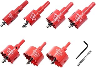Bimetal Hole Saw Set, LAIWEI Electric Drill Tool, Hole Saw, Drill Tool for Thin Metal, Wood, PVC (20.22.25.32.42.53.55)