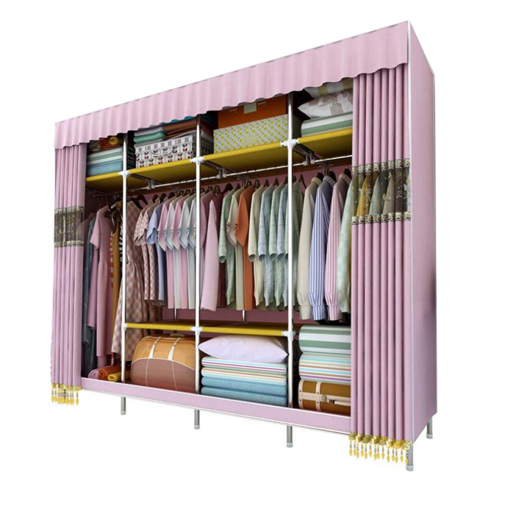 Armario para ropa de gran capacidad con estructura modular de tela transpirable