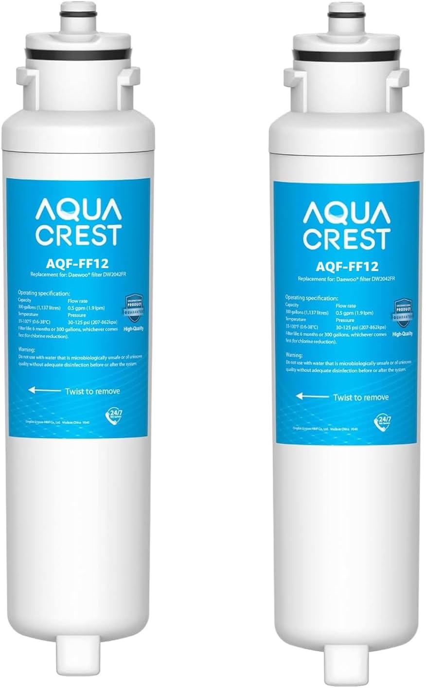 AQUA CREST DW2042FR09 Refrigerator Water Filter, Replacement for Daewoo DW2042FR