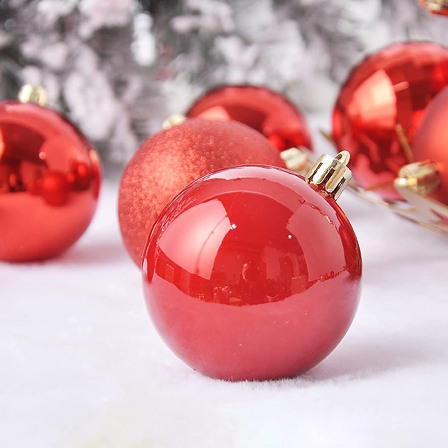 Weihnachtskugeln, Dekorationszubehör, 36 Stück, Weihnachtskugeln, Anhänger, Ornament, Kugeln, Baumschmuck, Weihnachtskugeln, Ornament, hängende Anhänger, Urlaub for Weihnachtsbaum, Party, Dekoration (