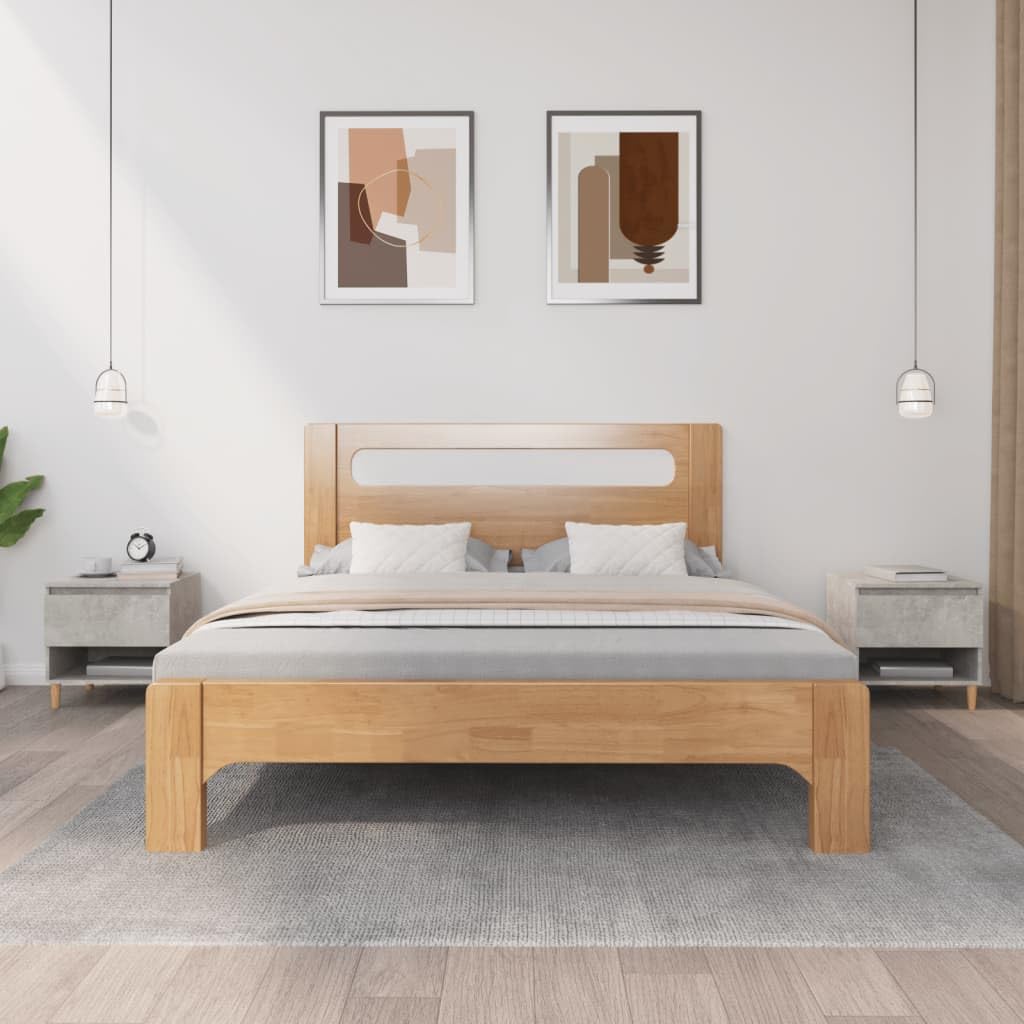 Comodini 2 Pz, Grigio Beton, 50x46x50 Cm, Legno Ingegneria | Pratico stoccaggio, piano stabile, montaggio semplice, fissaggio a parete incluso