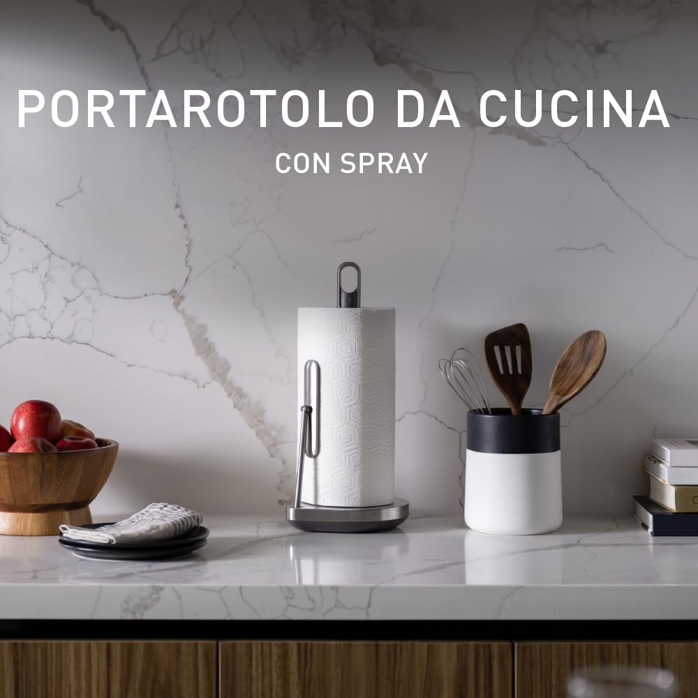 simplehuman - Portasciugamani con pompa a spruzzo, acciaio inossidabile spazzolato