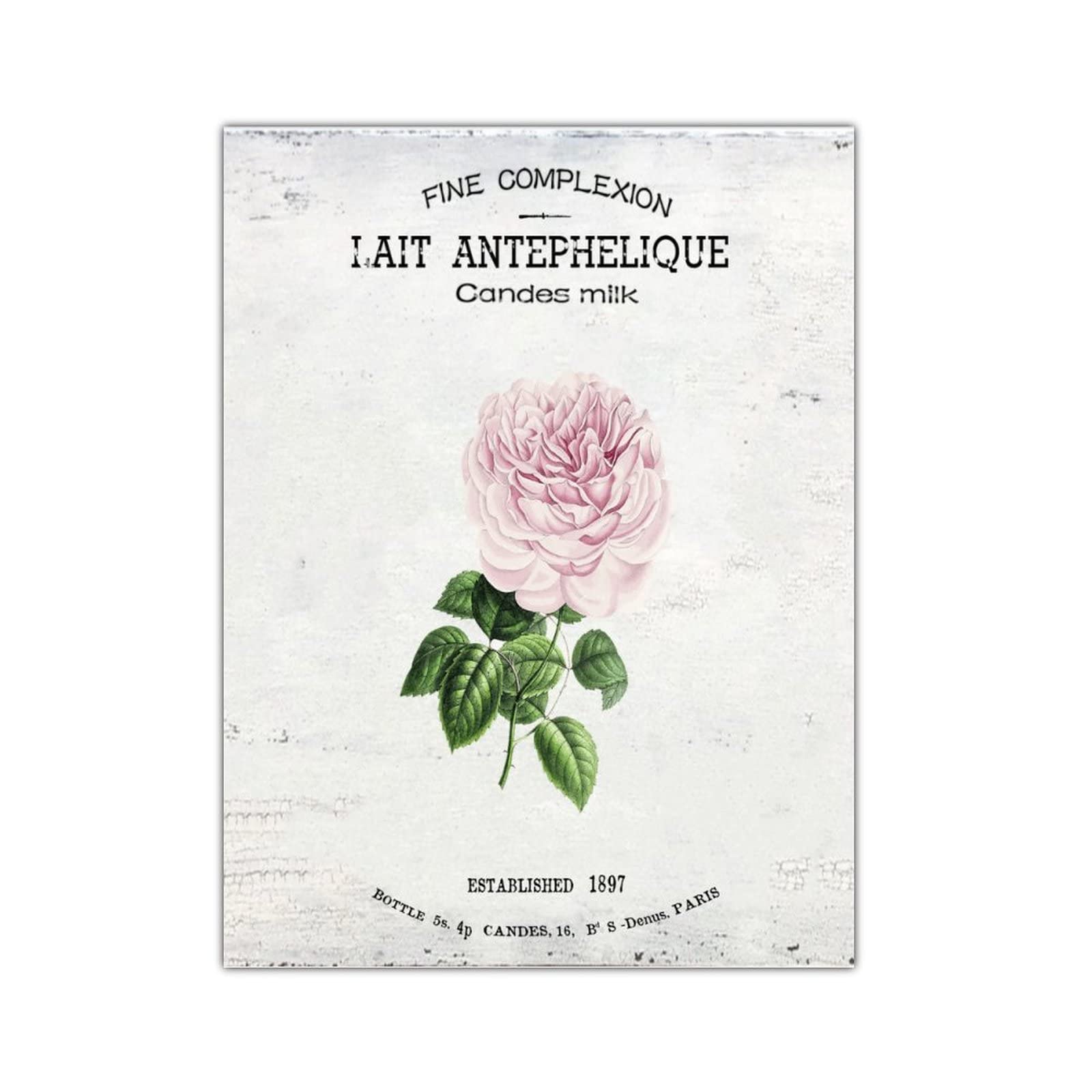 Plaque en bois vintage fleurs roses pour habiller un mur vide de salon