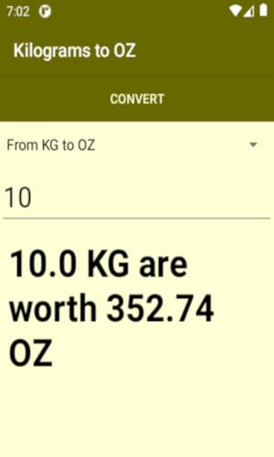 Kilograms to Ounces conversion utility, convert from oz to kg