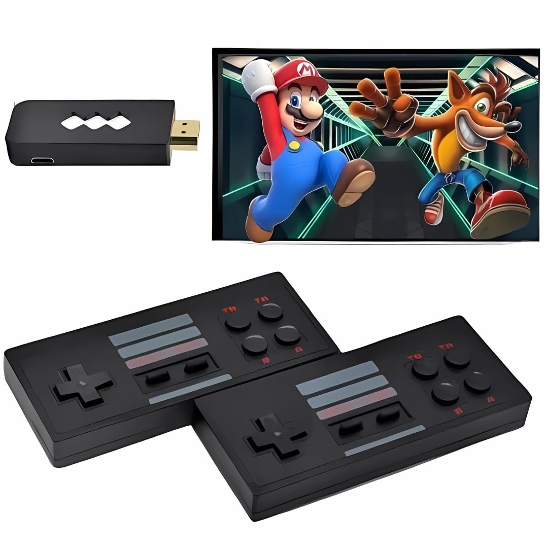 Toy Channel Plug and Play Wireless 4K Ultra HD TV Video Game Stick for Kids 818 Retro Built-in Games for Kid, Support up to 2 Players with Cordless Remote HDMI Game Dongle (Multicolor) (B0DCGL9GD4) Amazon Price History, Amazon Price Tracker