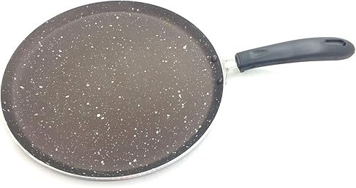 Sartén antiadherente plana Dosa Tava para tortillas, tortillas, compatible con inducción, sartén india, Dosa, Tawa, sartén para panqueques, sartén