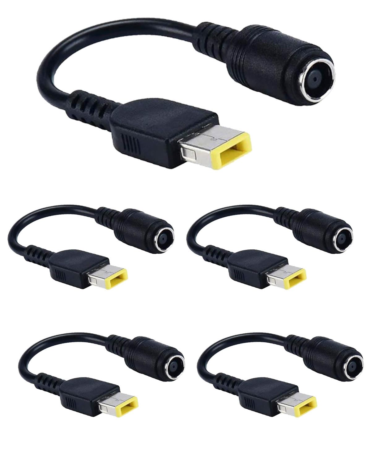 RAINSUNG Tip Charger Power Supply Adapter Converter Cable Cord for Lenovo 45w 65w 90w, Standard Power Cable Slim Yellow Square Connector for Lenovo