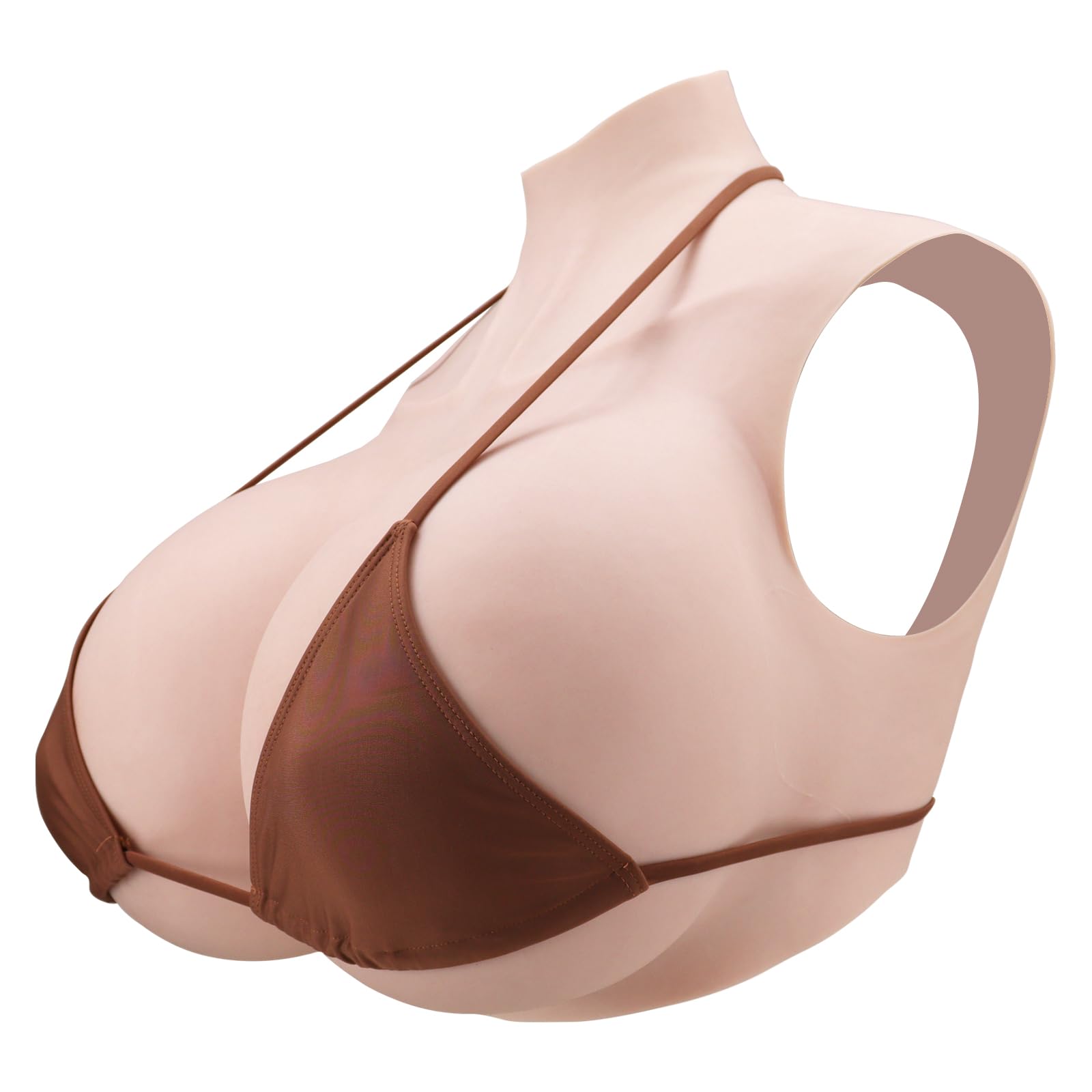 Photo 1 of TGLTOJAHY Silicone Breastplate for Stage & Performance, K Cup (Fair), Used by Crossdressers & Drag Queens