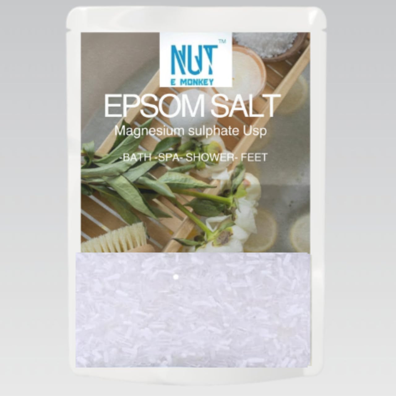 NUT E MONKEY- Epsom Salt for Foot 350GM | Epsom Salt for Pain Relief | Genuine Magnesium Oil Spray alternate for Muscle Relief | Graded 100% Pure, Unscented Magnesium Sulphate (350 Grams)-image-14