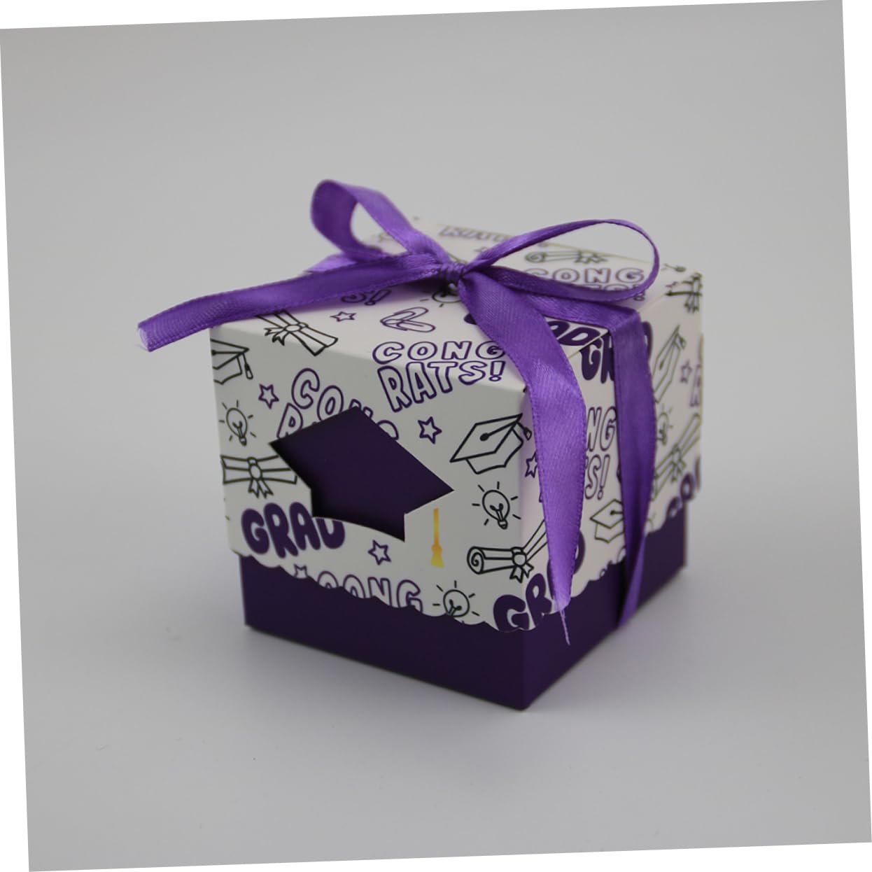 PENIKOKO 50 Stück Abschlusskappen Bonboniere Papiertüten für Abschlussfeier Kreative Geschenkkarten zur Dekoration der Abschlussfeier Kleine Süßigkeitenboxen für Partys Verpackungen