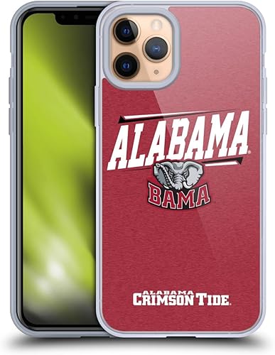 Miniatura 132 de Head Case Designs Funda de gel con logotipo oficial de la Universidad de Alabama UA [protección de grado militar] compatible con Apple iPhone 11