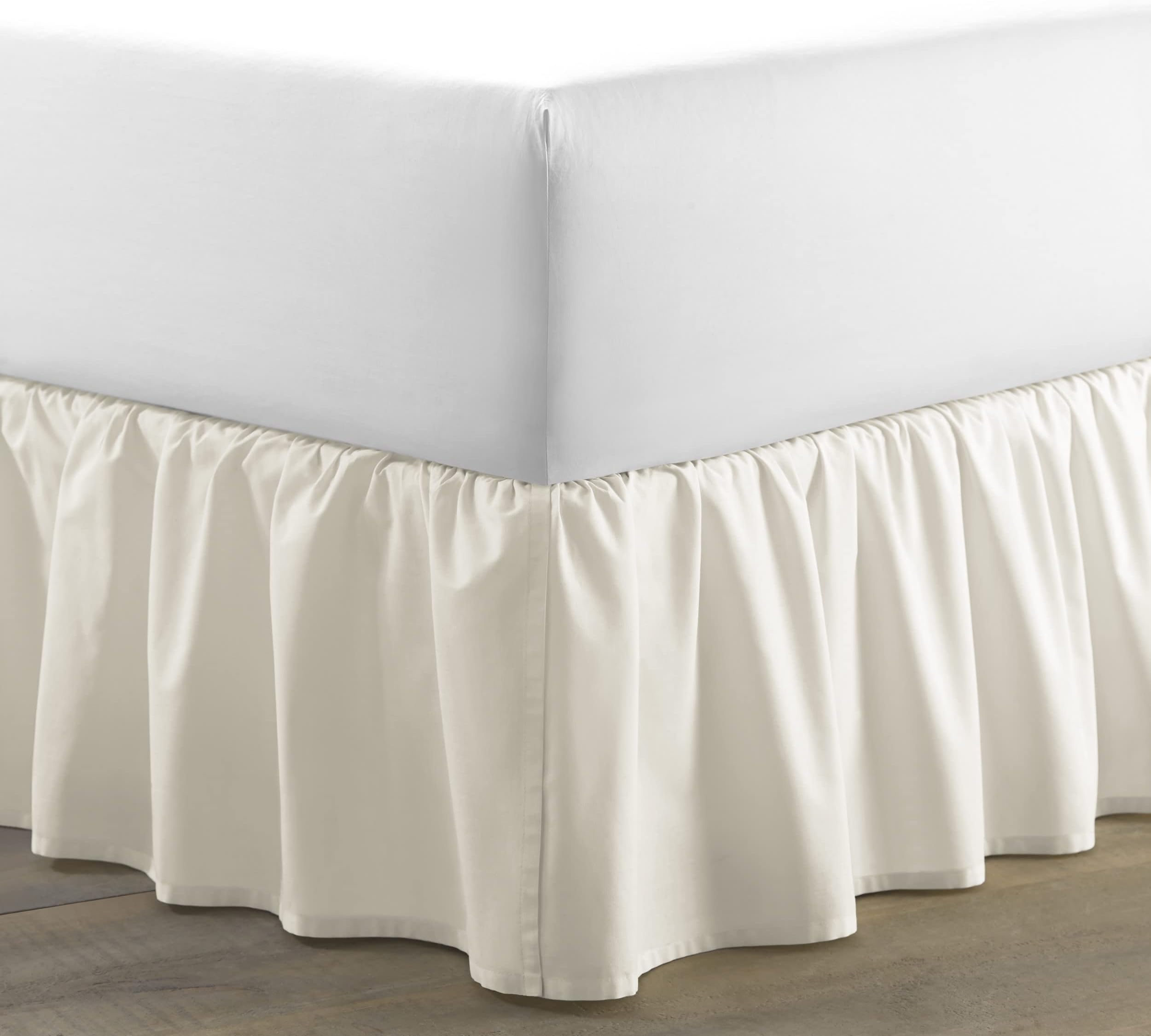 Laura Ashley Home Solid Ivory Ruffled Bedskirt, Queen