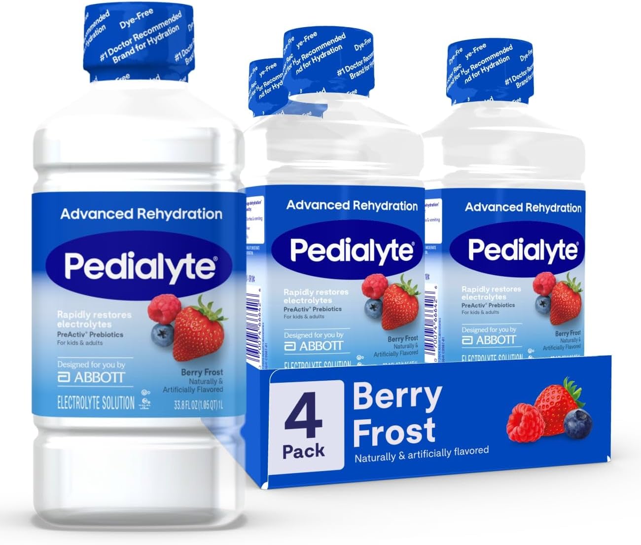 Pedialyte Advanced Rehydration Electrolyte Drink, Dye-Free Hydration