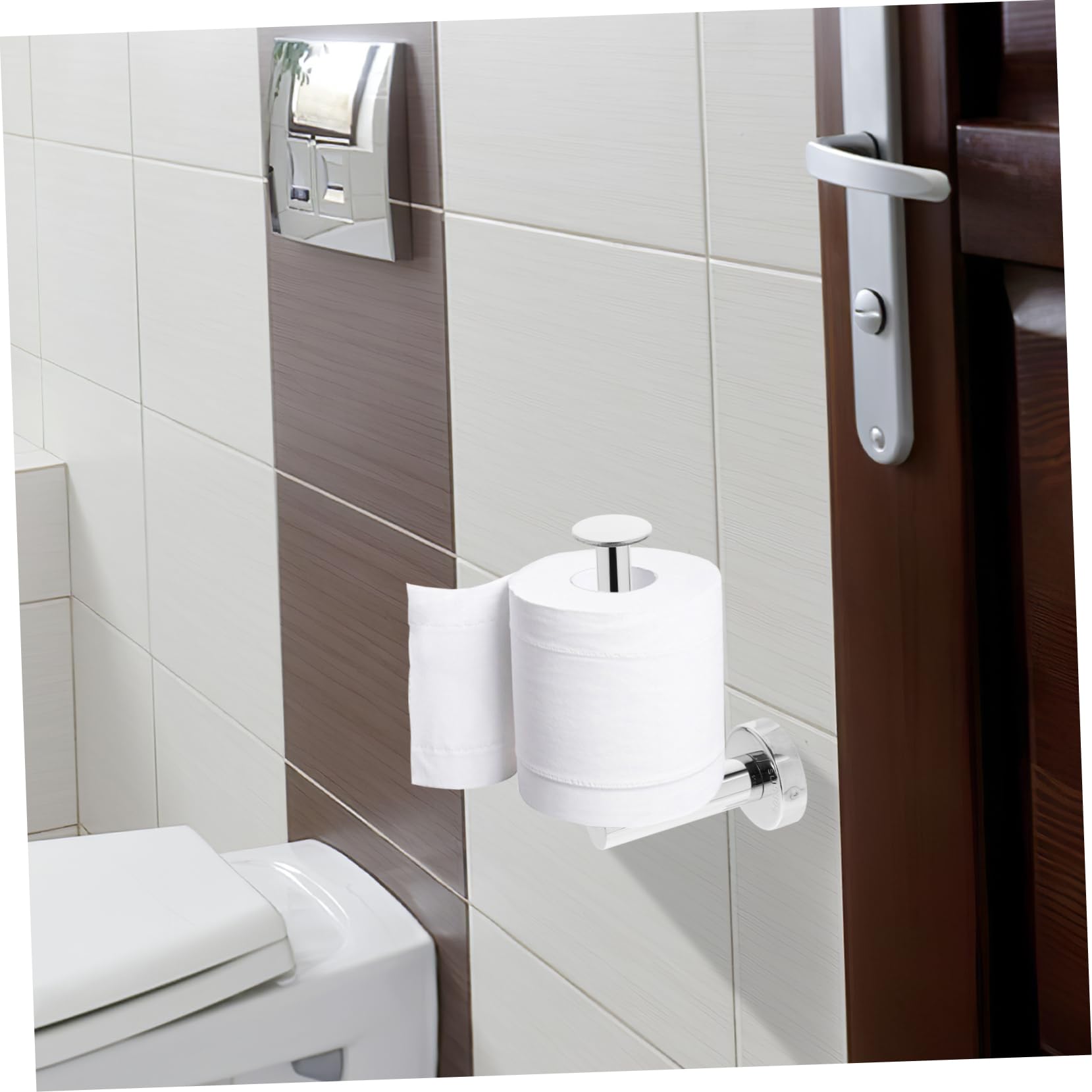 Porta Rotolo Carta Igienica in Acciaio Inossidabile Design Leva Per Organizzare i Accessorio Da Parete Per Bagno Casa e Hotel