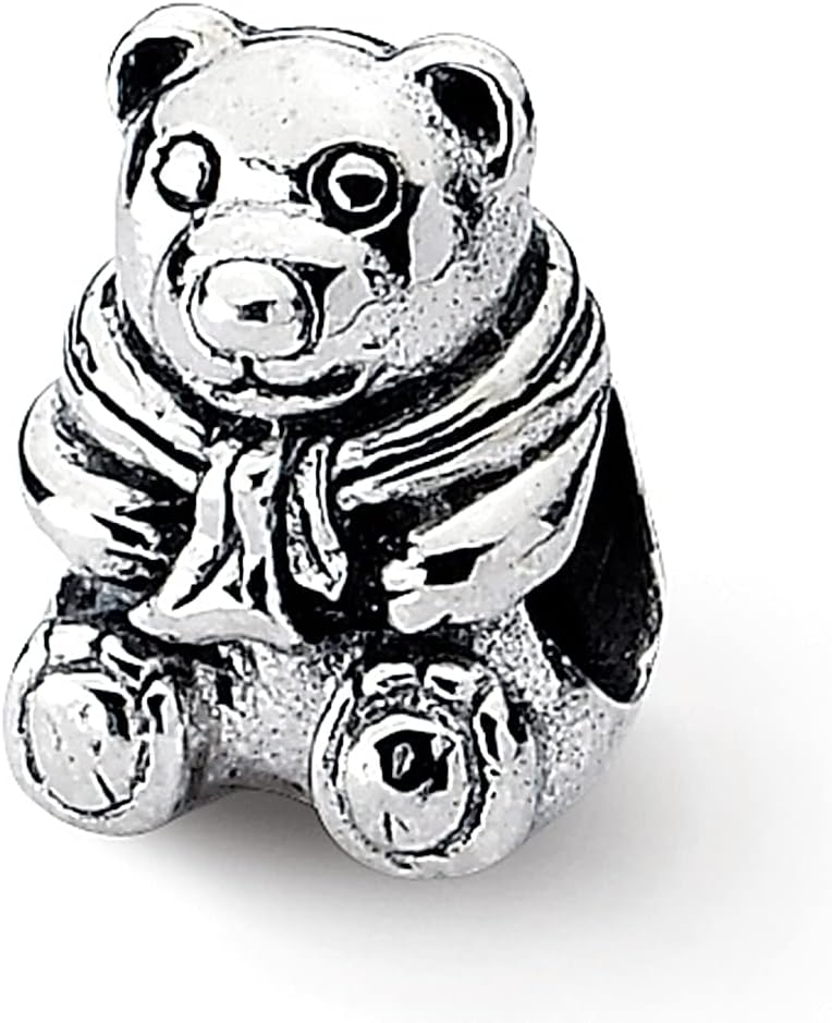 925 Sterling Silver Charm For Bracelet Teddy Bear Bead Around The House Animal Fine Jewelry For Women Gifts For Her