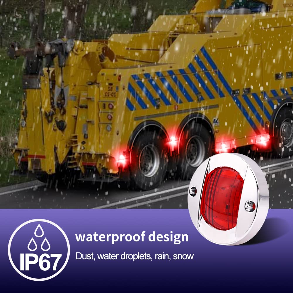 Luci Di Posizione Laterali A LED, 12V 24V, Luci Laterali Per Rimorchio A Doppia Faccia Biancherosse Indicatori Di Direzione Luci Di Ingombro Per Camion Furgoni Autobus Camper E Roulotte 96026398