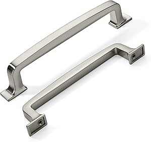 9BULD 10 Pack 96mm Brushed Satn Nckel Ktchen Cabnet Handles