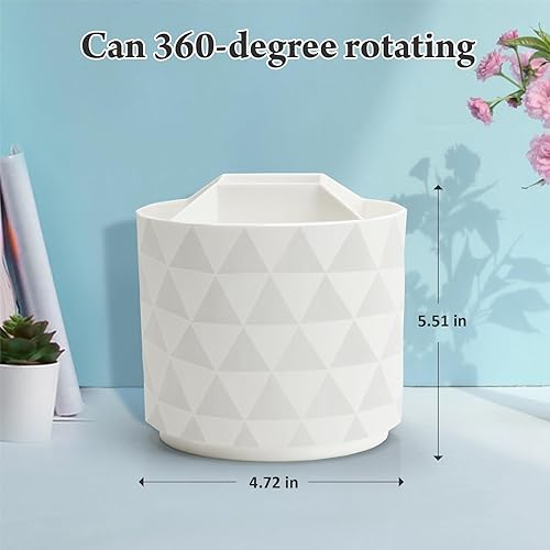 Miniatura 3 de Bonitos soportes para lápices para escritorio, giratorios de 360 grados para oficina en casa, organizador de bolígrafos con 5 compartimentos,