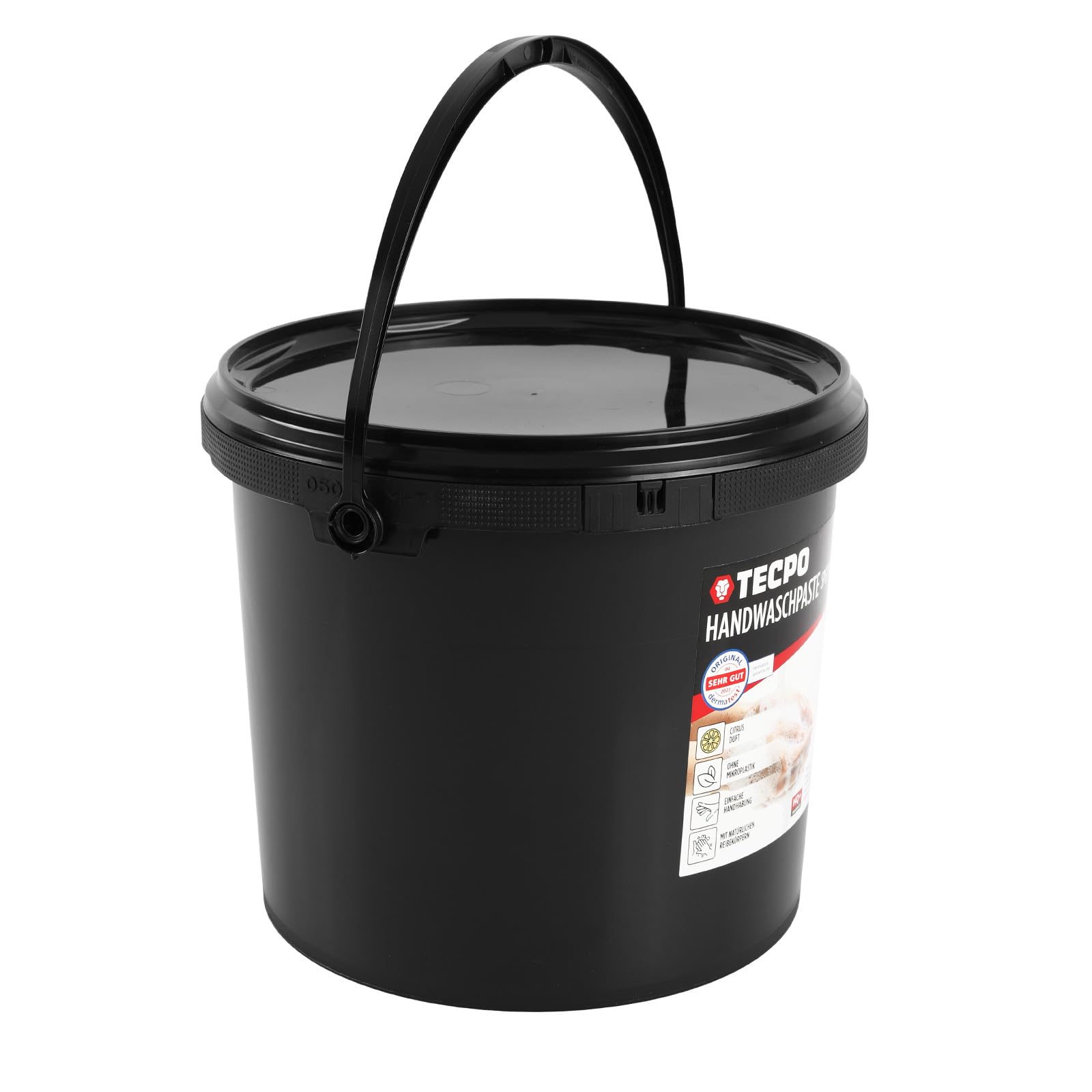 TECPO Handwaschpaste HQ+ 5 Liter Handreiniger Hautpflege Reinigungspaste hautschonend Reinigung Seife gegen starke hartnäckige Verschmutzungen wie Öl, Fett, Kfz und Werkstatt