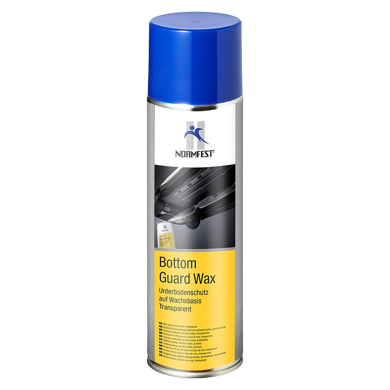 AUPROTEC Pistolengriff + Normfest Unterbodenschutz Wachs Steinschlagschutz Bottom Guard Wax Spray 12x 500ml