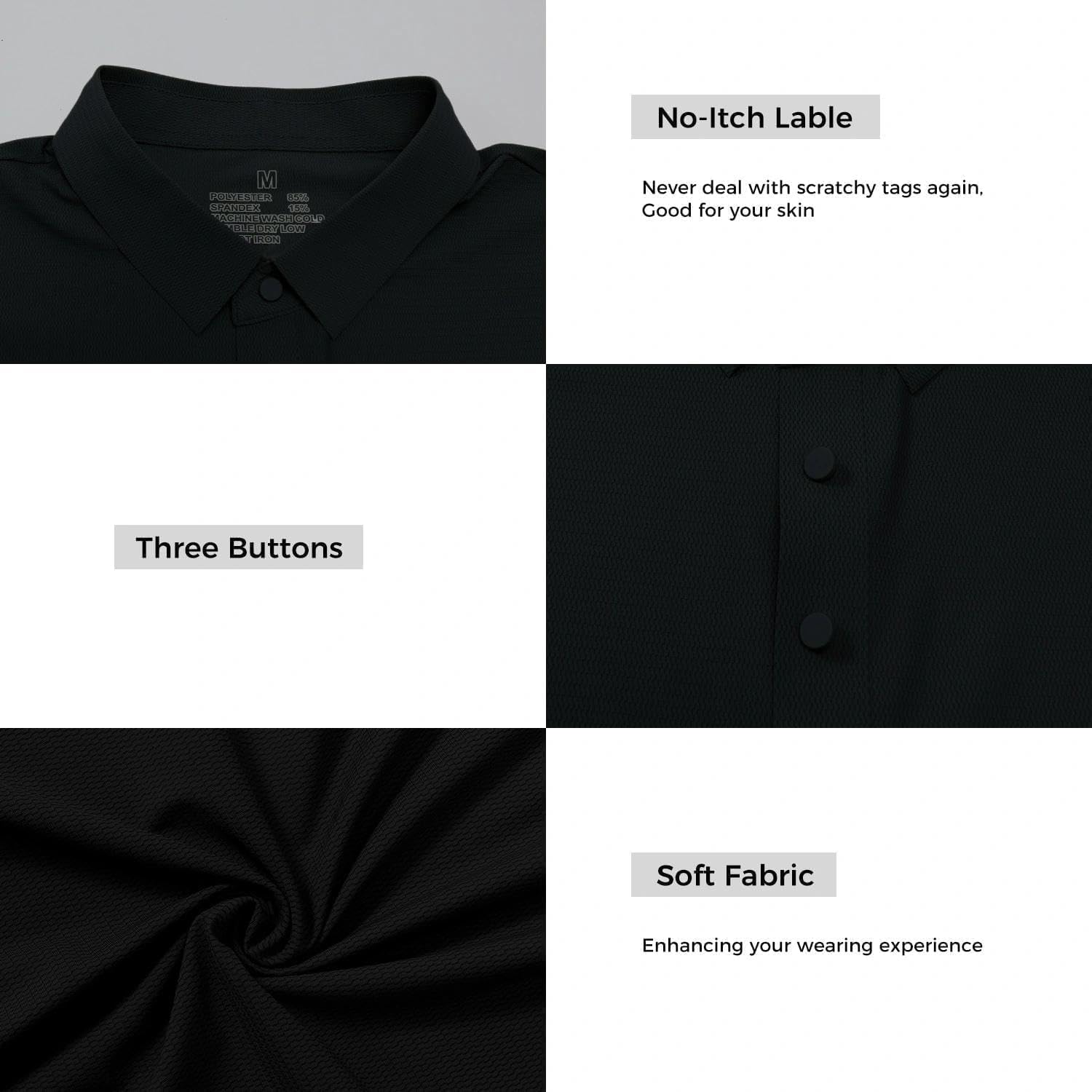 Polo Shirts for Men, Quick Dry Moisture Wicking Golf Shirts for Men, Mens Polo Shirts Short Sleeve for Golf