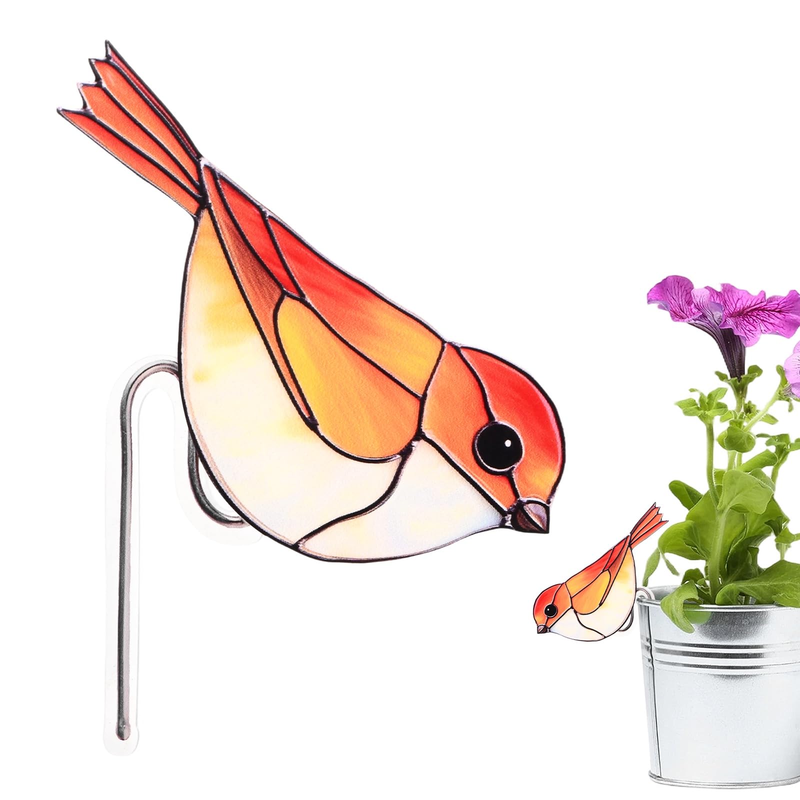 M METERXITY 1-Pack Bird Acrylic Stakes 4.7 inch, Birding 2