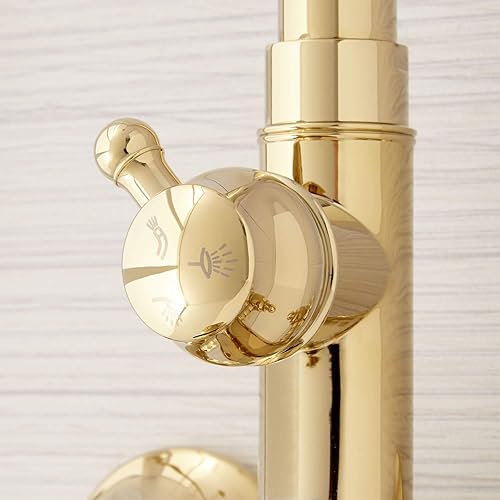 Miniatura 9 de Signature Hardware 429526 Dolwick - Sistema de ducha expuesto con cabezal de ducha de lluvia, ducha de mano y manguera, incluye áspero, níquel