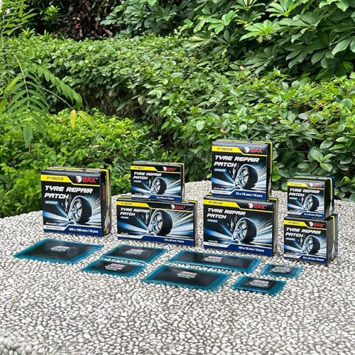 Image of PAX Upgraded Radial Tire Repair Patches 125x90mm / 4.92x3.54 Inch (10 Pack), 2-Layer Super Strong Nylon Fabric Heavy-Duty Puncture Fix for Truck & Car (Rubber Cement Required)