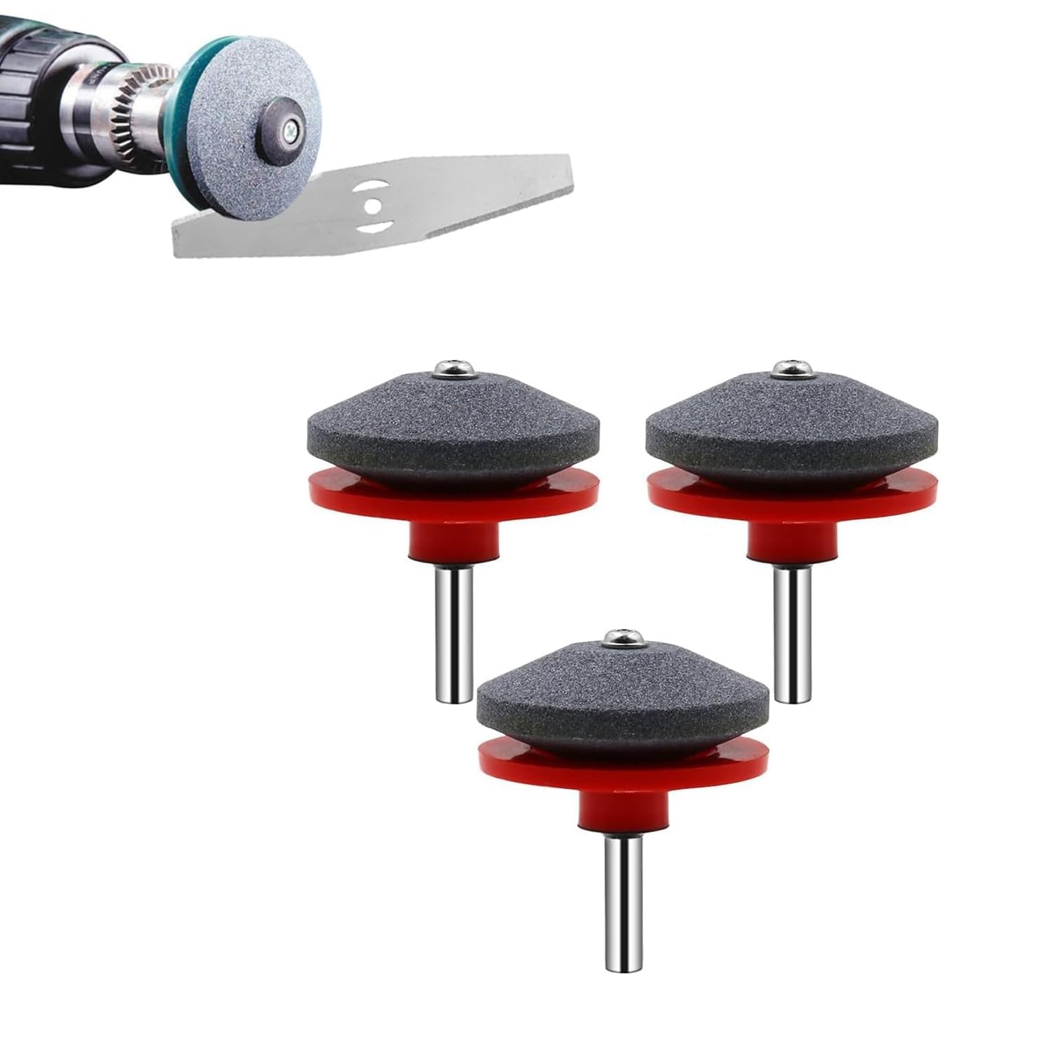 Rasenmäher Messerschärfer 4-teilig - Universal Schleifstein Für Mäherklingen