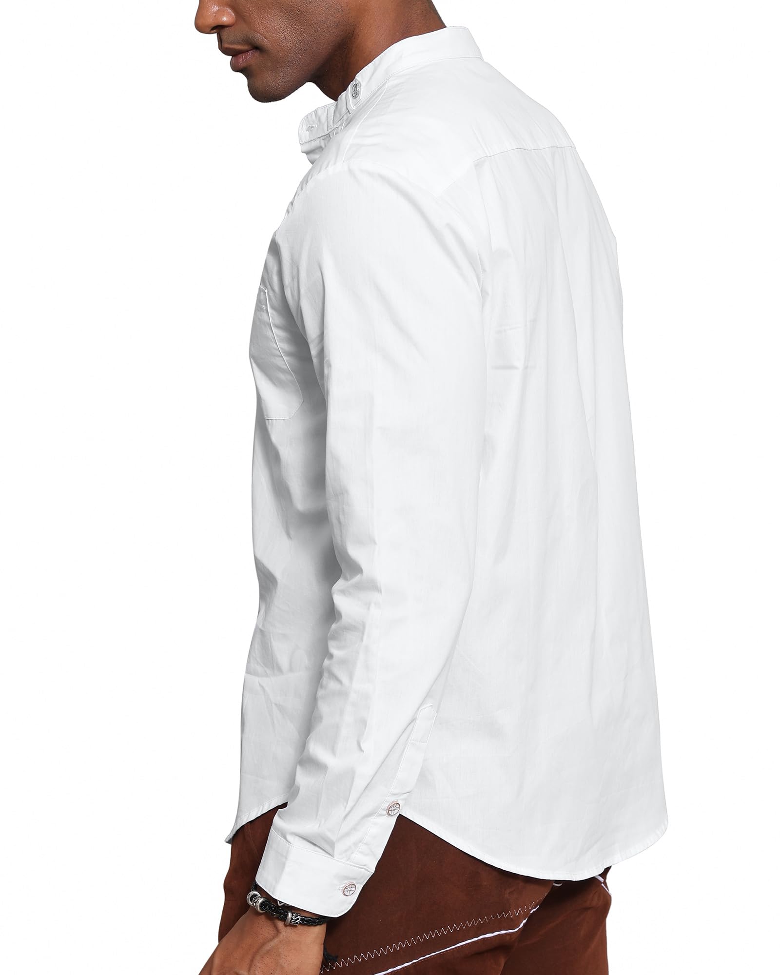 LVCBL Herren Langarm Oktoberfesthemd Freizeithemd Hemden Slim Fit Baumwolle