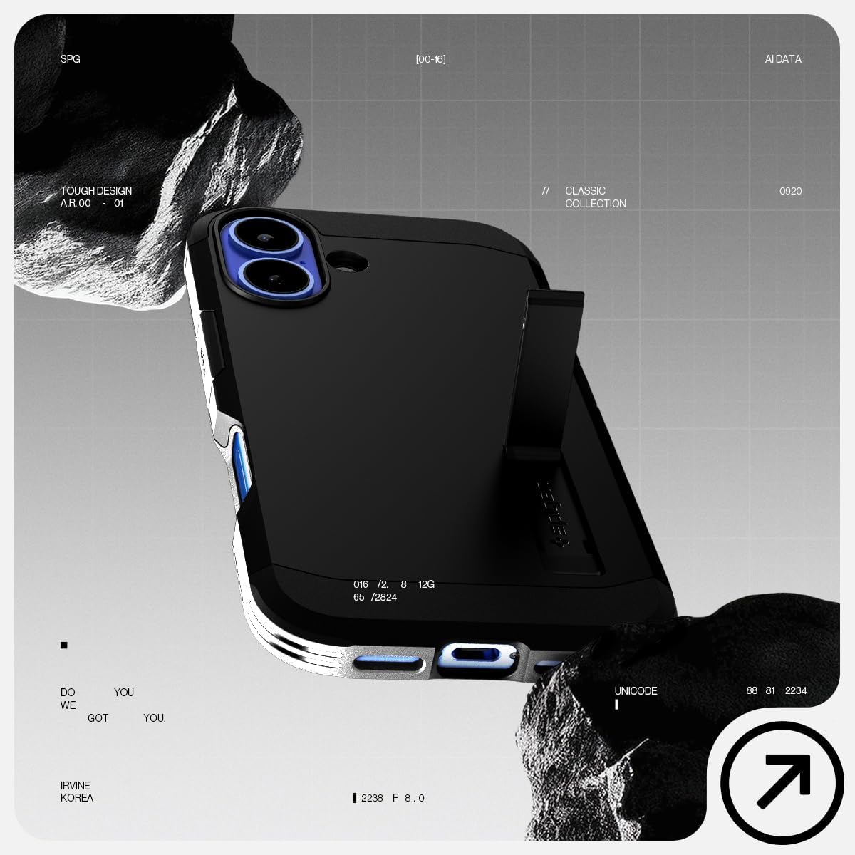 Spigen Case for iPhone 16 Case, Tough Armor Designed for Apple iPhone 16 - Black - Image 3