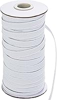 Vista 10 de XKDOUS Banda elástica para costura, 1/4 de pulgada, 30 yardas, 2 rollos de bandas elásticas de punto de alta elasticidad para coser cintura