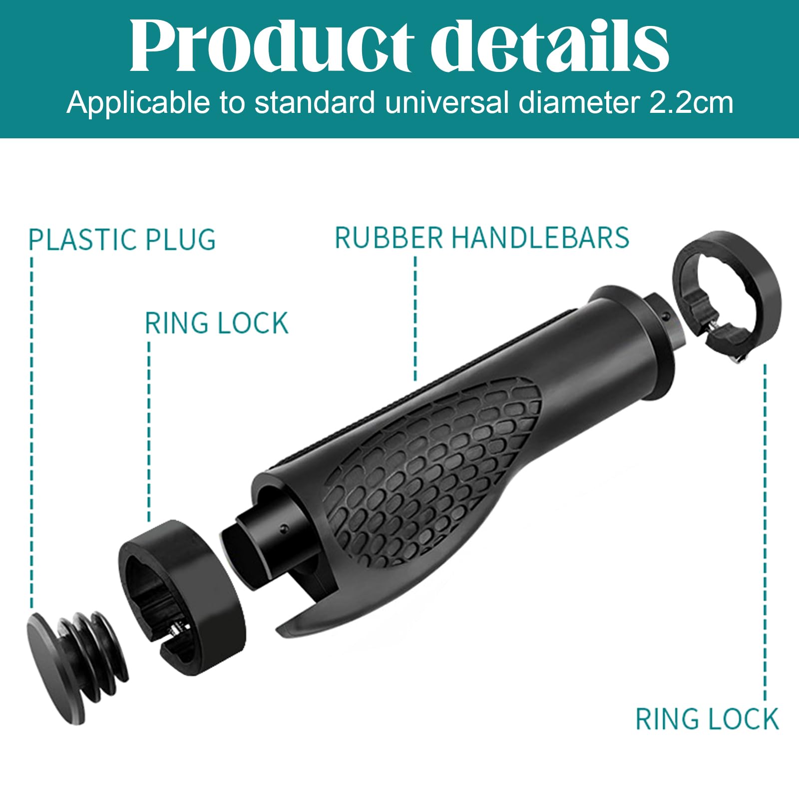Srup 1 Pair of Bicycle Grips, Ergonomic Handlebar Grips, Bicycle Grips with Cushioning Contact Surface - Image 4