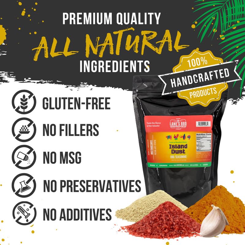 Miniatura 3 de Lane's Island Dust Rub Alaea - Sal de condimento de sal marina hawaiana, especias de sal marina roja hawaiana totalmente natural para mariscos y