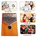 FLSEPAMB Kalimba 17 Key Thumb Piano with mahogany Wood Portable Mbira Finger Piano Gifts for Kids and piano Beginners Professional ( brown)