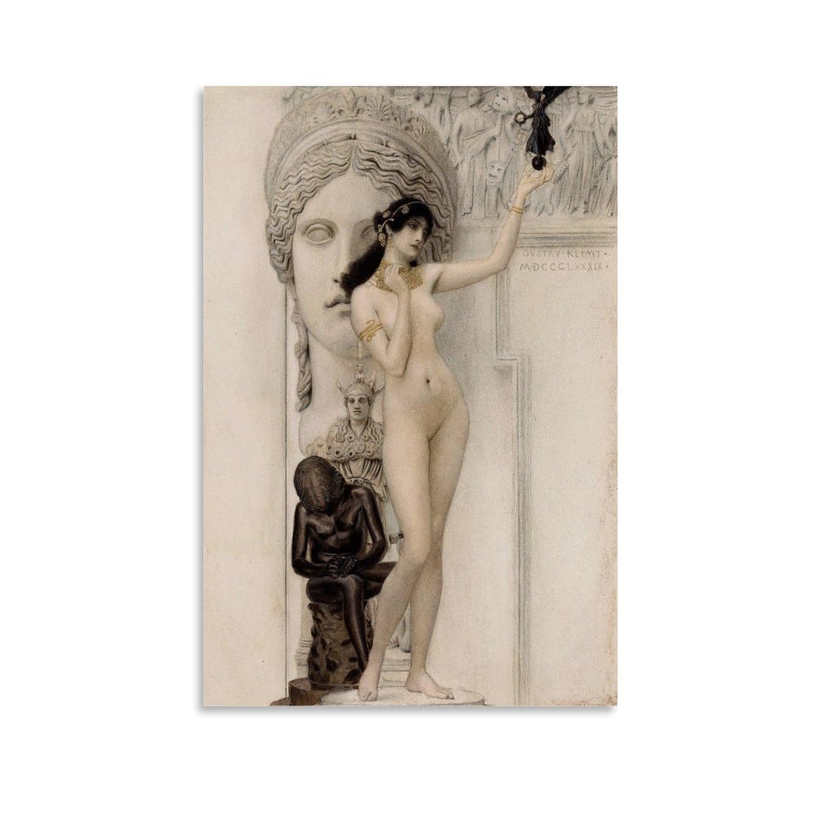Gajust Unframe Gustav Klimt - Allegory Of Sculpture - 1889, Painter Art Poster Canvas Printing Decorative Painting; ; 16X24inch(40X60cm)