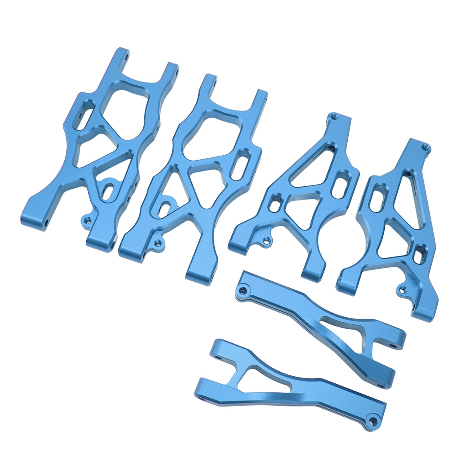 RC Front Rear Suspension Arm Set Aluminiowe Dolne Górne Wahacze Zestaw Części Ulepszających RC do MOJAVE 6S 1/7 Samochodów RC (Blue)