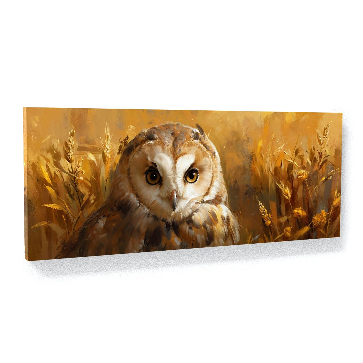 Sense Canvas Stampa artistica su tela con 3 occhi di barbagianni, decorazione per la casa, poster grande 40 x 16 / 1,9 cm