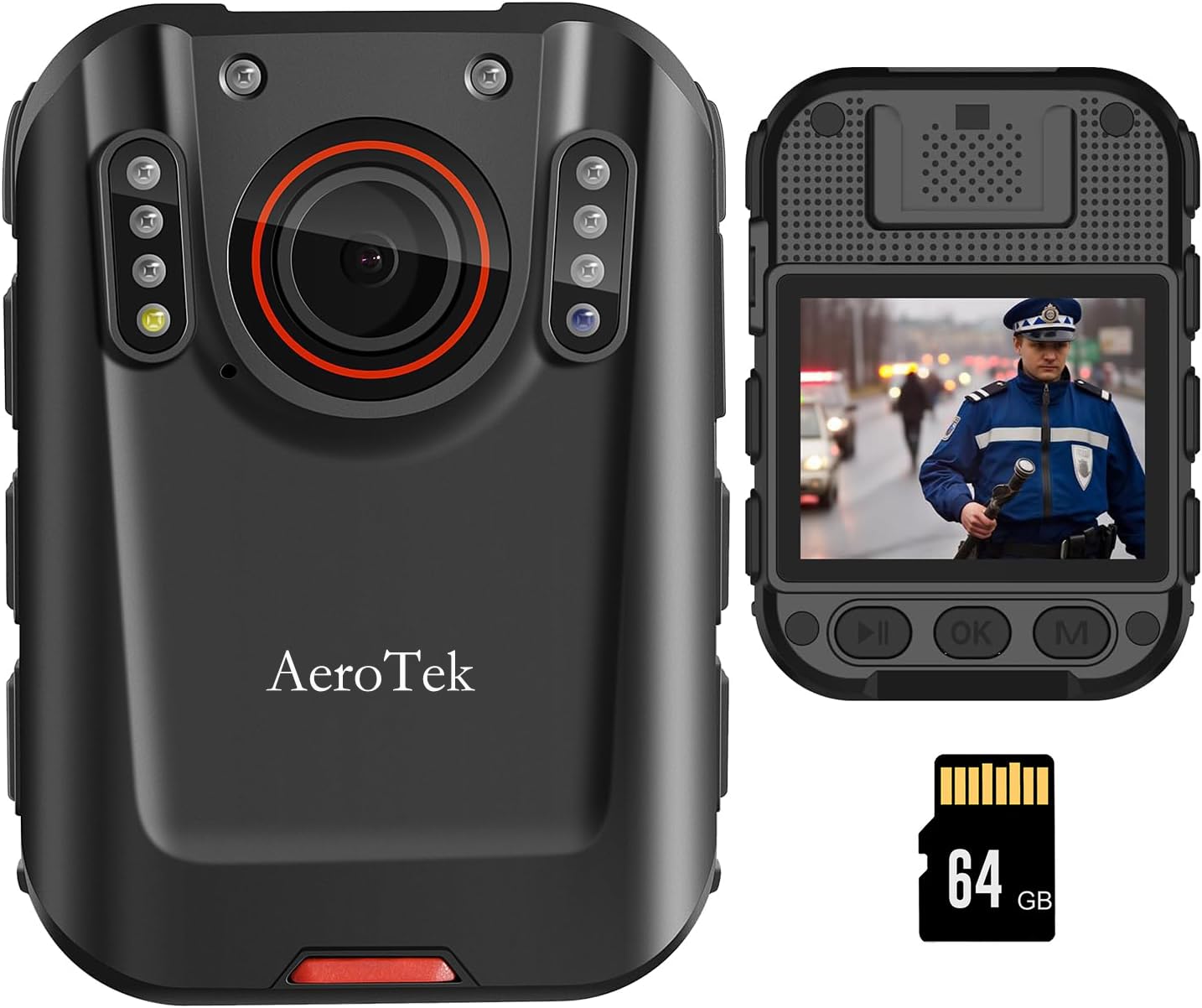 AeroTek 2K Body Camera 64GB