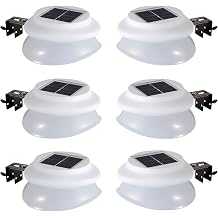 Solar Gutter Lights Outdoor, 9 LED | Super Bright, Waterproof, Wireless Security, For Garden, Wall, Yard, Deck