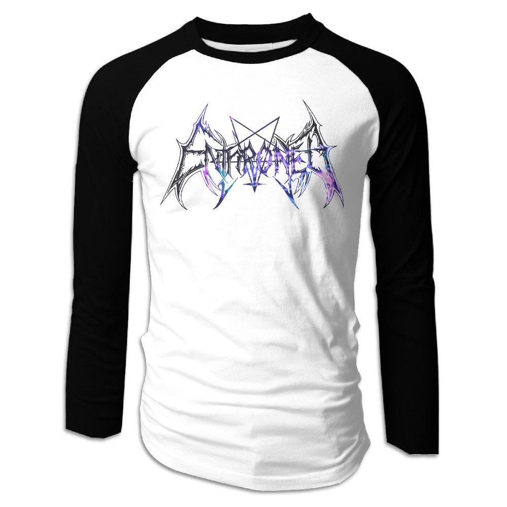 Enthroned Men's Long Sleeve Raglan T Shirt Black M