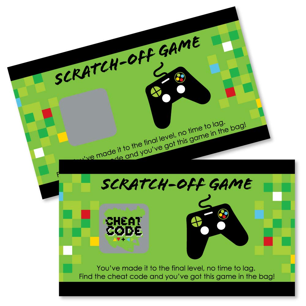 Amazon.com: Big Dot of Happiness Game Zone - Pixel Video Game Party or  Birthday Party Game Scratch Off Cards - 22 Count : Home & Kitchen