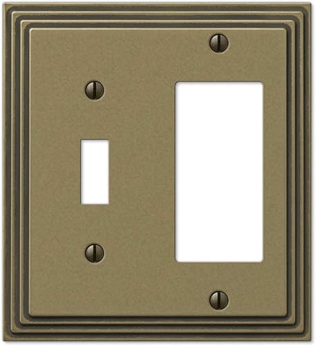 Vista 29 de Amerelle Steps - Placa de pared de metal fundido dúplex individual en níquel satinado