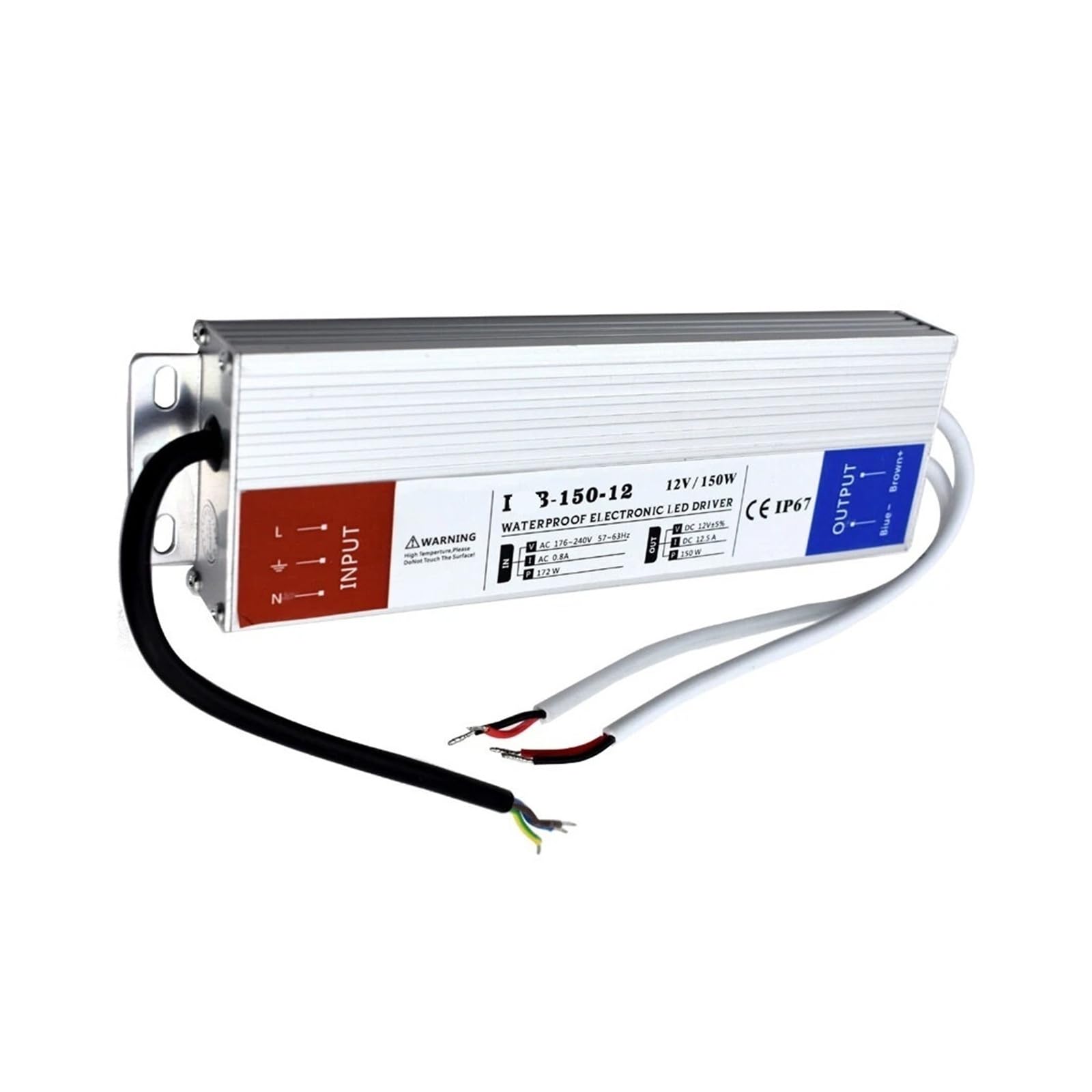 Transformador de potencia for controlador LED DC12V IP67 resistente al agua(150W)