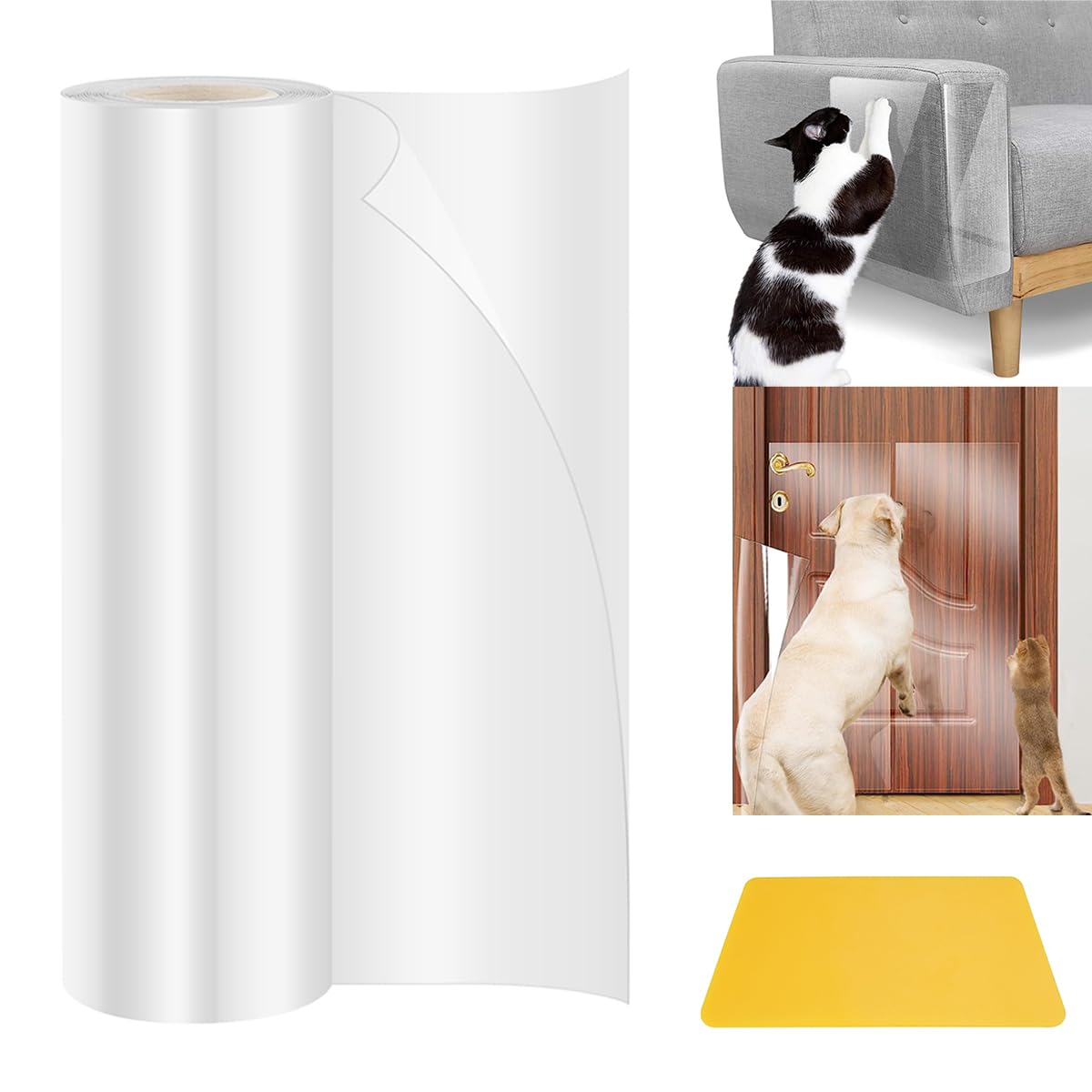 Pellicola Antigraffio Per Mobili - 30cm X 3m Trasparente Per Gatti - Foto 2